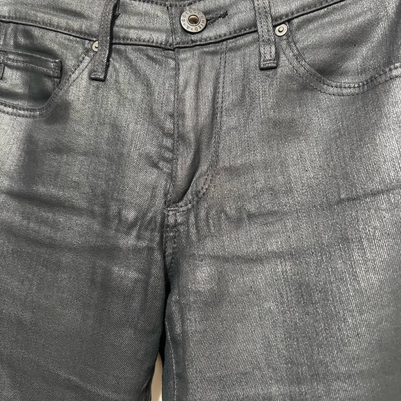 AG ADRIANO GOLDSCHMIED Black Coated The Absolute Legging Extreme Skinny Jean 26R - Picture 4 of 9